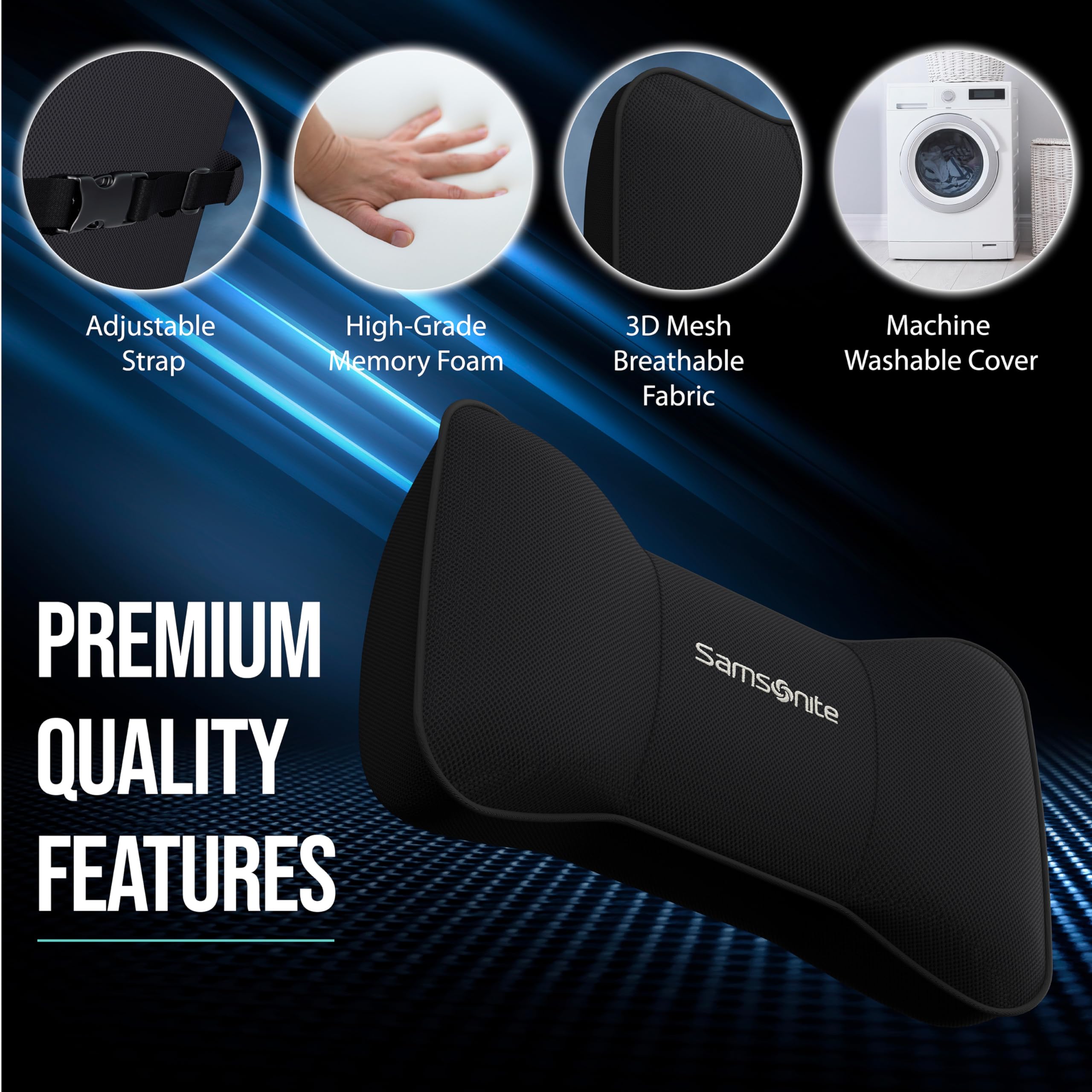 Foto 4 pulgar | Almohada Cervical De Viaje Samsonite Boost Driving Comfort Black - Venta Internacional.