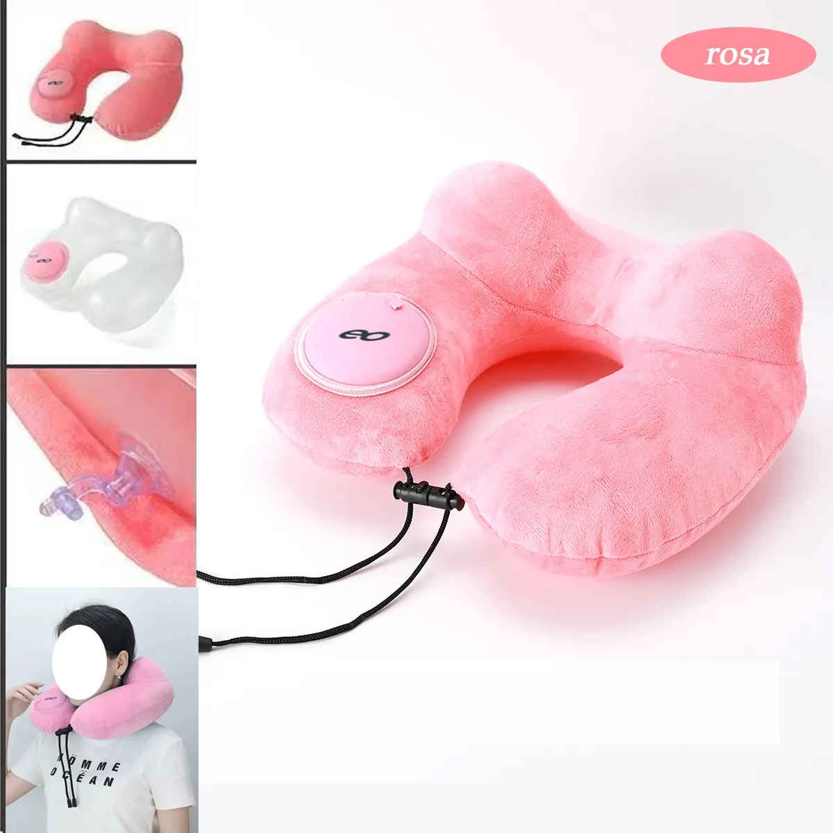 Foto 4 pulgar | Almohada de Viaje Eo Safe Imports Esi-19732 Rosa