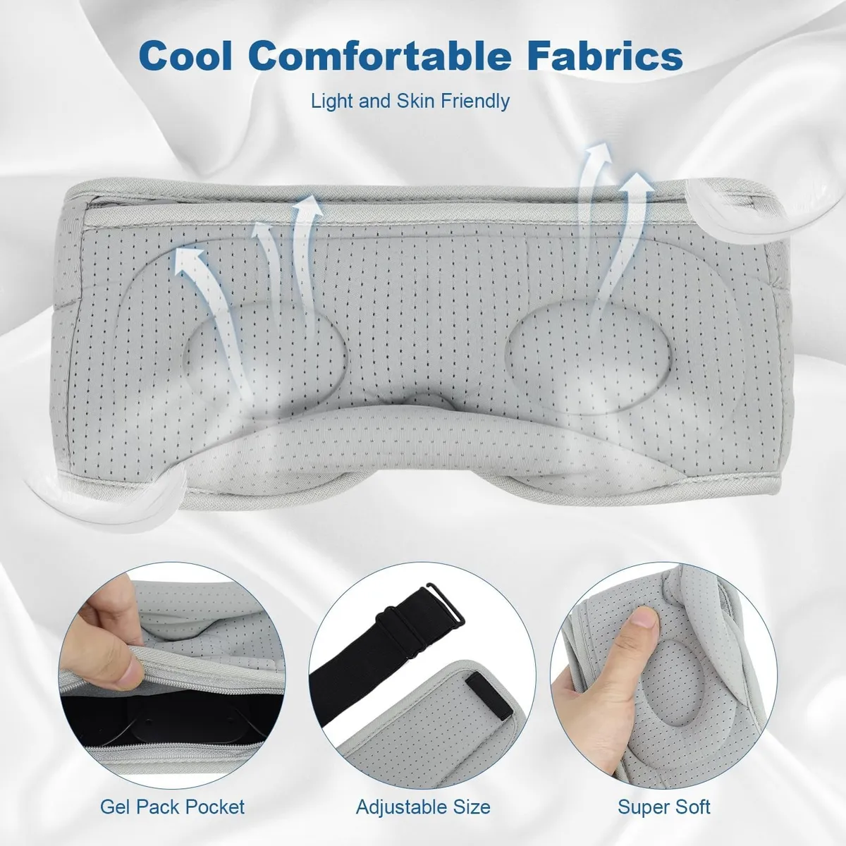 Foto 3 pulgar | Gafas Para Dormir Belug Bluetooth Con Auriculares Gris
