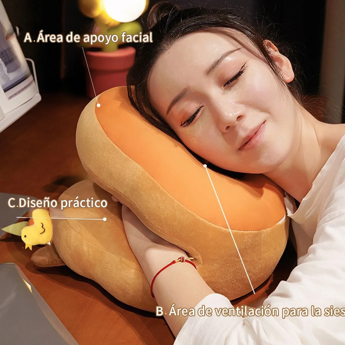 Foto 6 pulgar | Almohada Belug  Para Siesta Y Reducir El Cansancio Cafe