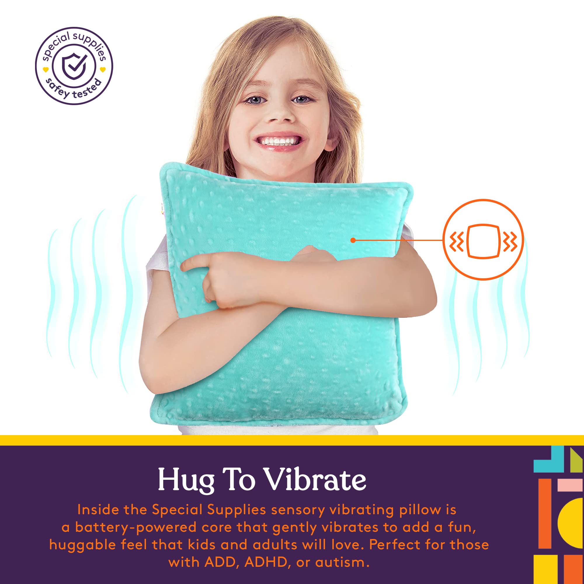 Foto 5 pulgar | Almohada Sensorial Vibratoria  Suministros Especiales Para Niños Y Adultos  Color Azul - Venta Internacional.