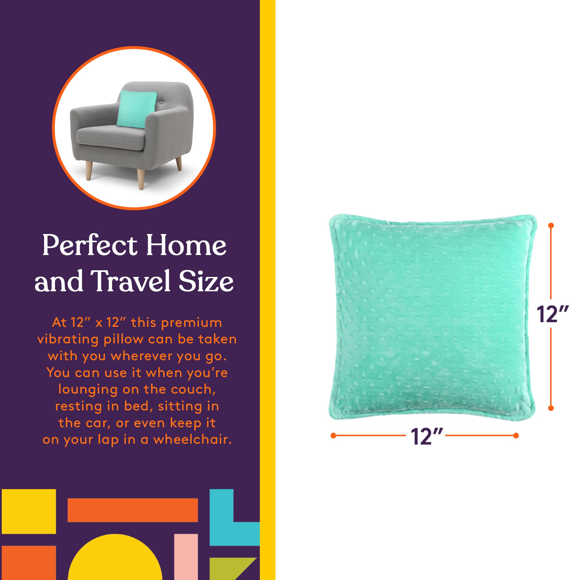Foto 7 pulgar | Almohada Sensorial Vibratoria  Suministros Especiales Para Niños Y Adultos  Color Azul - Venta Internacional.