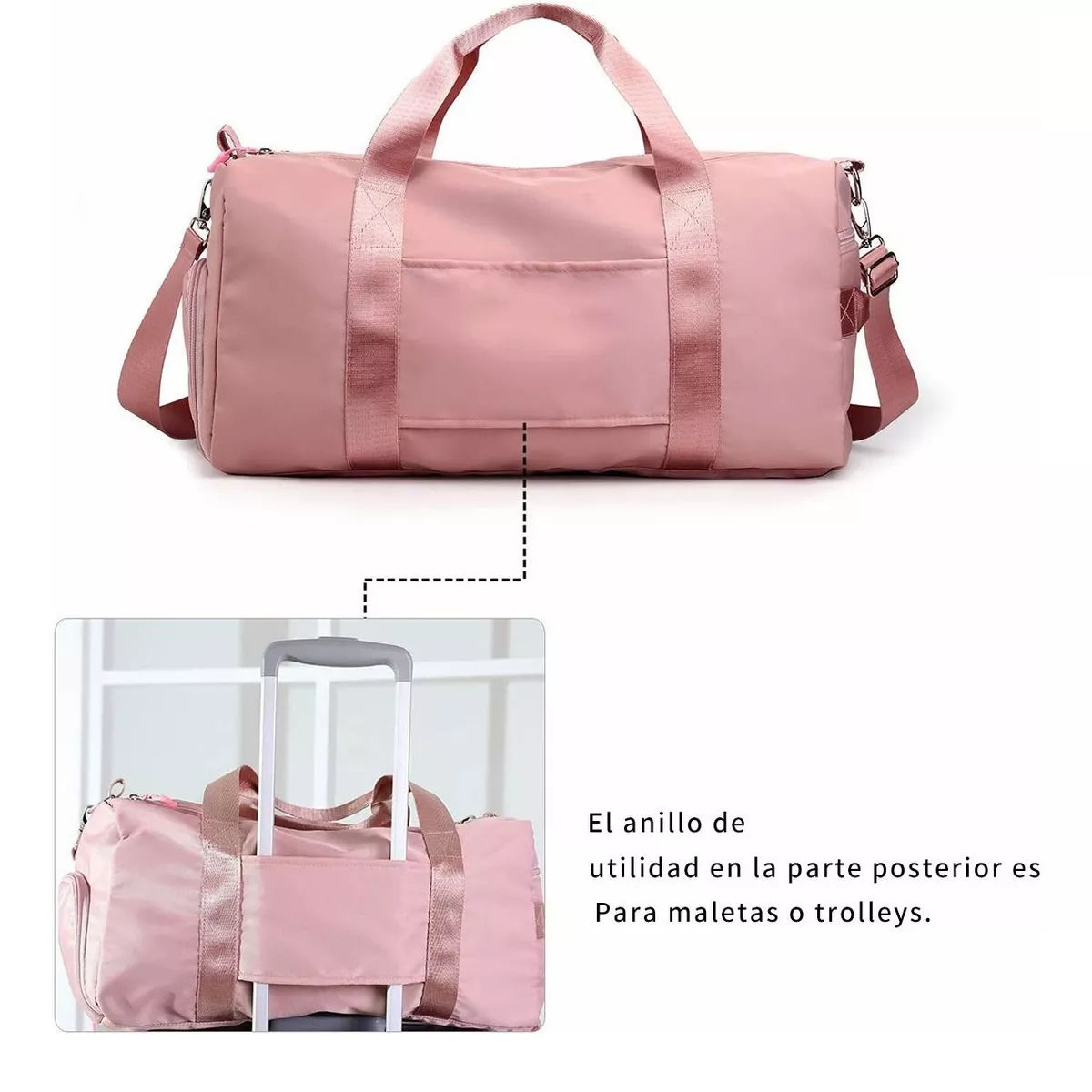 Foto 3 | Maleta Deportiva Eo Safe Imports Esi-6682 color Rosa Bolsa para Gym