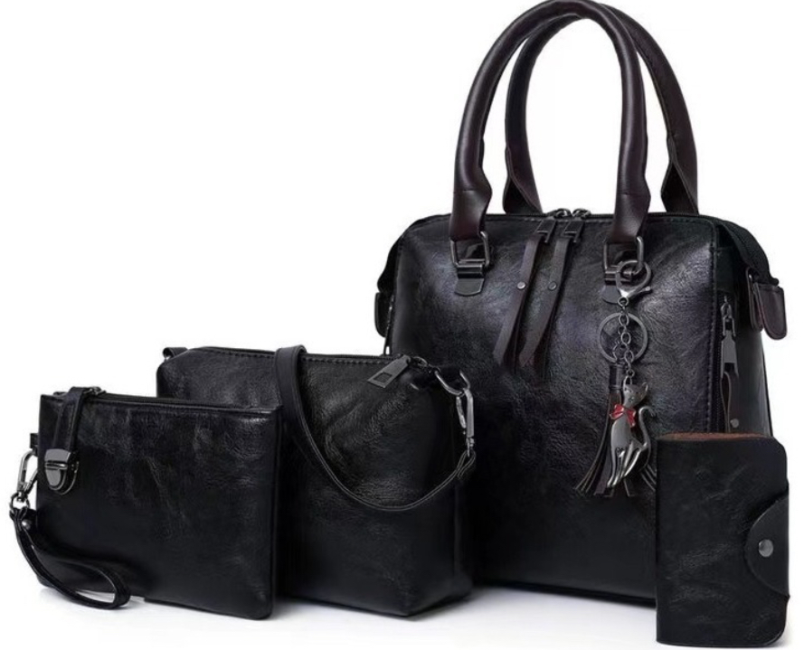 Foto 2 pulgar | Set de 4 Bolsas Zelany Colgante Gato Borla Versátil para Mujer
