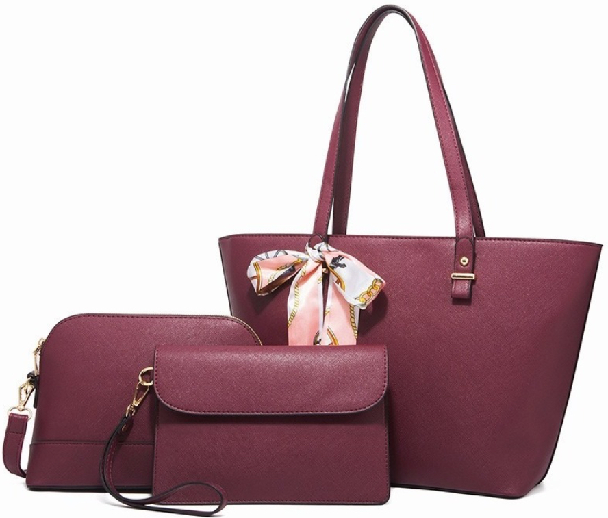 Foto 1 | Set de  Bolsa Funbu color Vino 3 Piezas