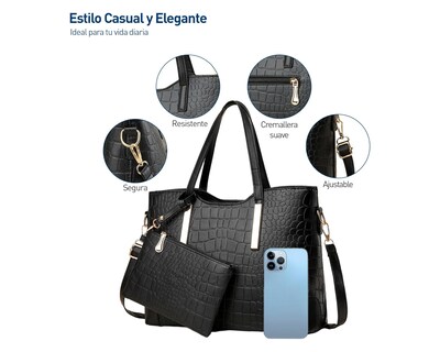 Foto 2 | Bolsa Para Mujer Con Cosmetiquera 2 En 1 Bluelander