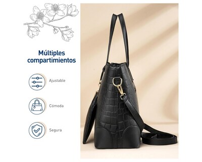 Foto 3 | Bolsa Para Mujer Con Cosmetiquera 2 En 1 Bluelander
