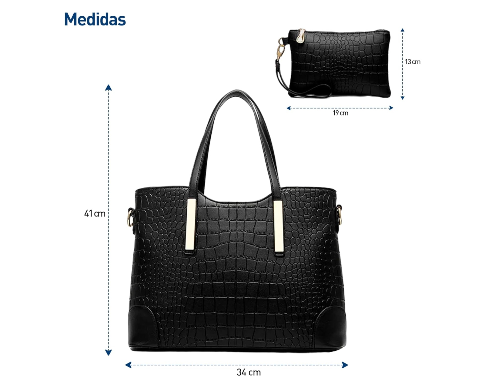 Foto 5 | Bolsa Para Mujer Con Cosmetiquera 2 En 1 Bluelander