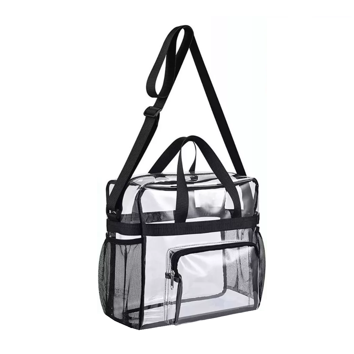 Foto 2 pulgar | Bolsa Tote Transparente Aprobada Viaje Trabajo Deportivos Transparente/negro