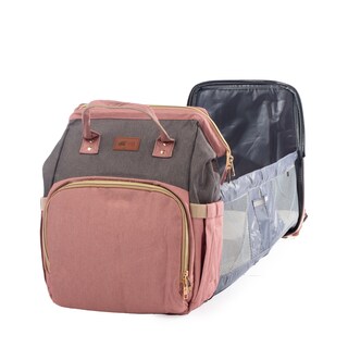 Foto 5 | Mochila Pañalera Debug para Bebé con Cambiador Cuna Rosa