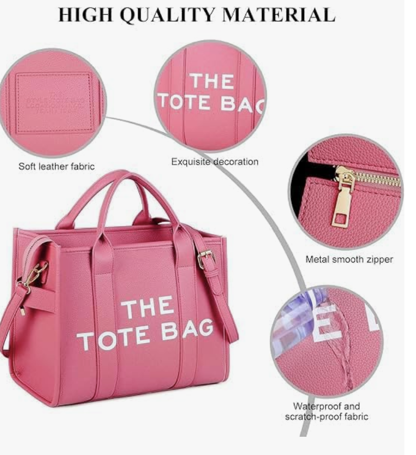 Foto 3 pulgar | Bolsa The Tote Bag Rosa Moda  Mujer