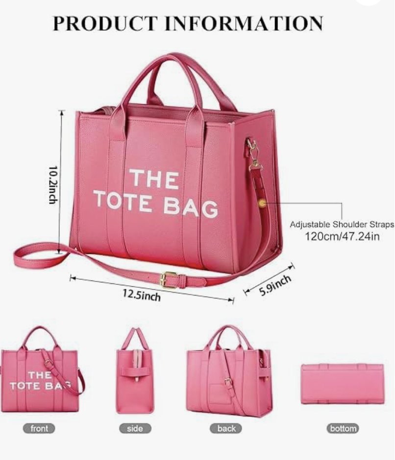 Foto 4 pulgar | Bolsa The Tote Bag Rosa Moda  Mujer