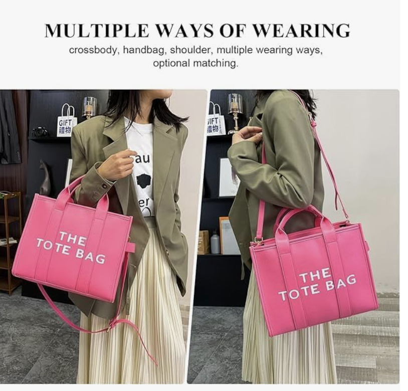 Foto 5 pulgar | Bolsa The Tote Bag Rosa Moda  Mujer