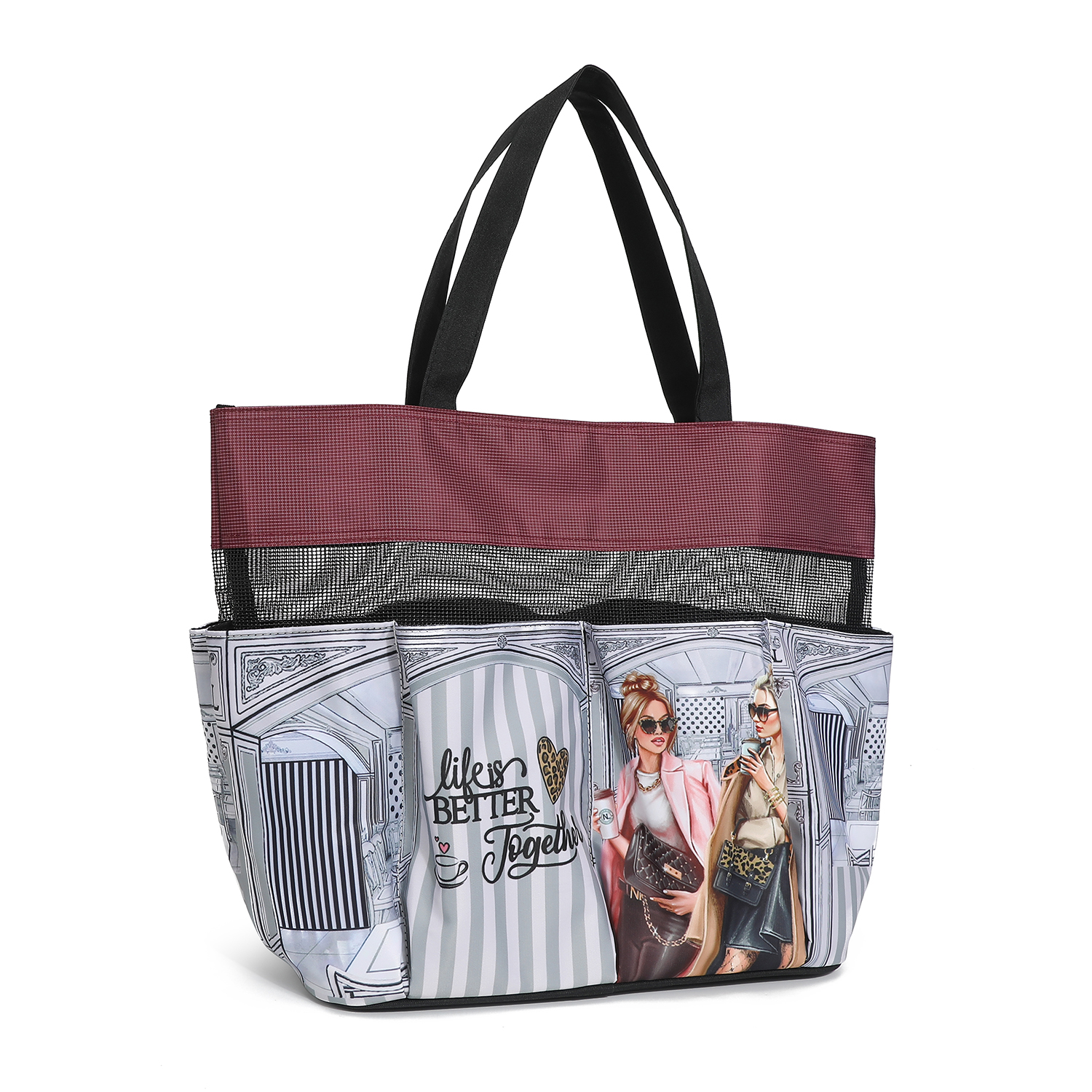 Foto 4 pulgar | Bolsa Organizadora Nicole Lee Nylon Grande Ladies Night