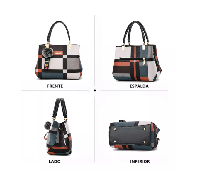 Foto 4 | Ninzi  Bolso Bandolera De Moda De Gran Capacidad