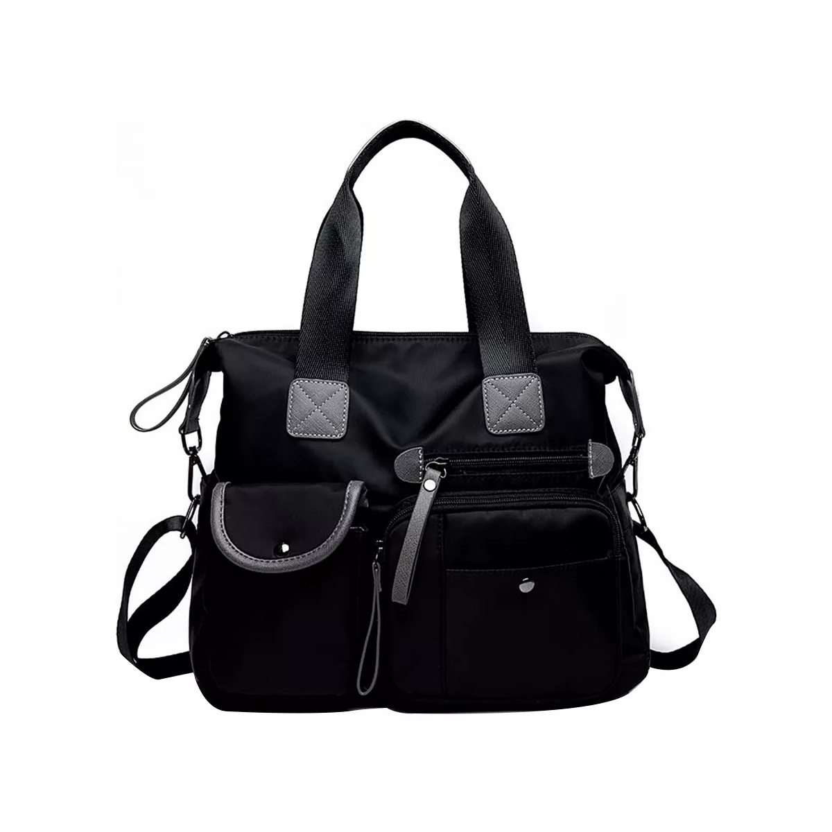 Bolso Impermeable Con Bolsillos Cierre Eo Safe Imports Esi-18319 Negro