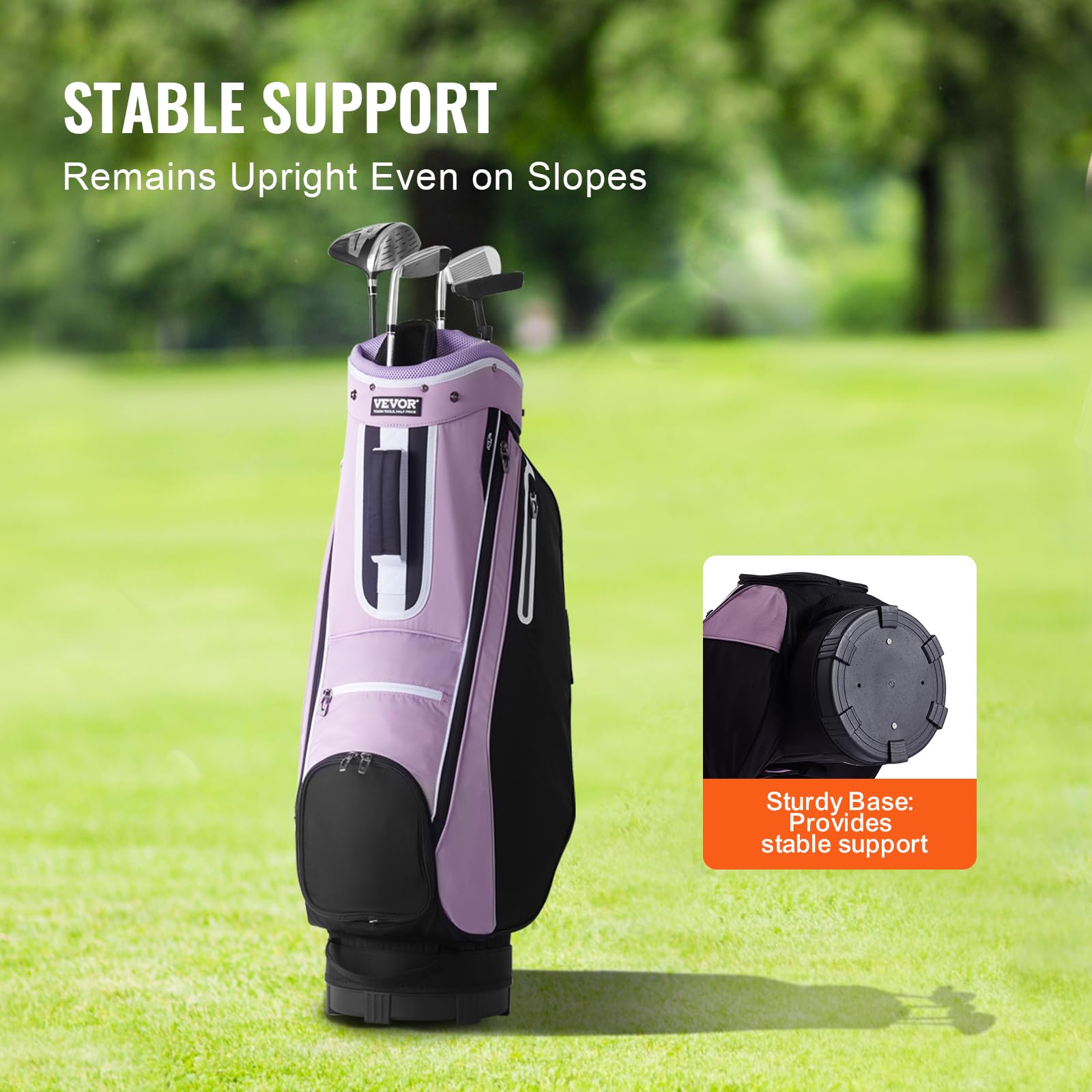 Foto 6 | Bolsa Para Carrito De Golf Vevor Con Organizador De 14 Posiciones En La Parte Superior, Negro Y Morado - Venta Inte