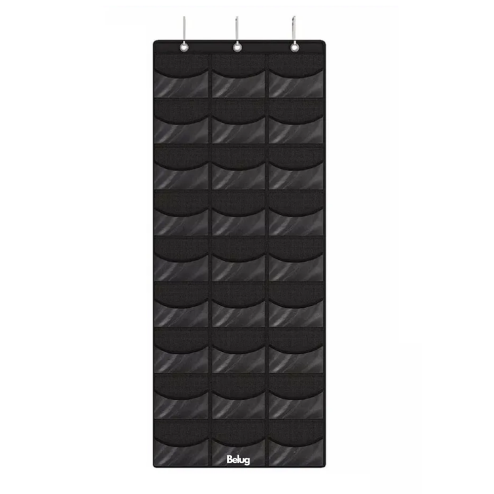 Organizador De Bolsas De Gorras De Béisbol Con 27 Bolsillos Belug,  Negro