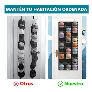 Foto 3 | Organizador De Bolsas De Gorras De Béisbol Con 27 Bolsillos Belug, Negro