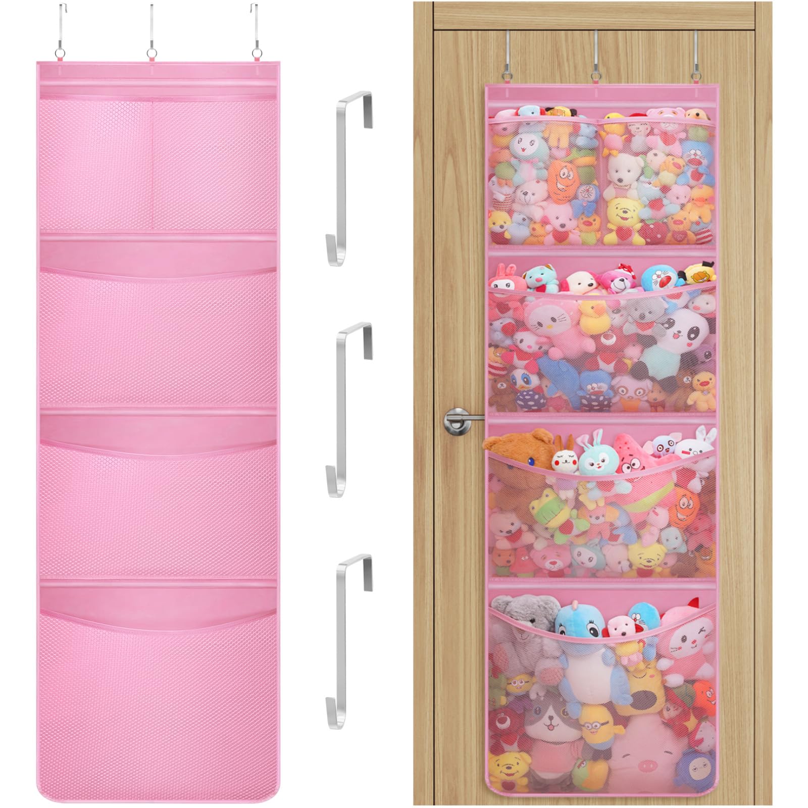 Foto 2 pulgar | Lifewit Over The Door Para Animales De Peluche, 1 Paquete, Color Rosa - Venta Internacional.