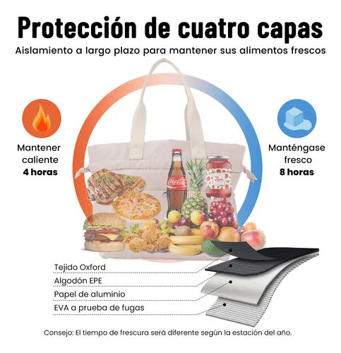 Foto 5 pulgar | Bolsa Xtellar De Almuerzo Mujer 10l De Gran Capacidad Para Niños