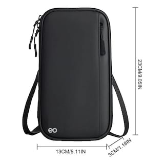 Foto 2 | Cartera Porta Funda Pasaporte Documentos Eo Safe Imports Esi-20025 Negro