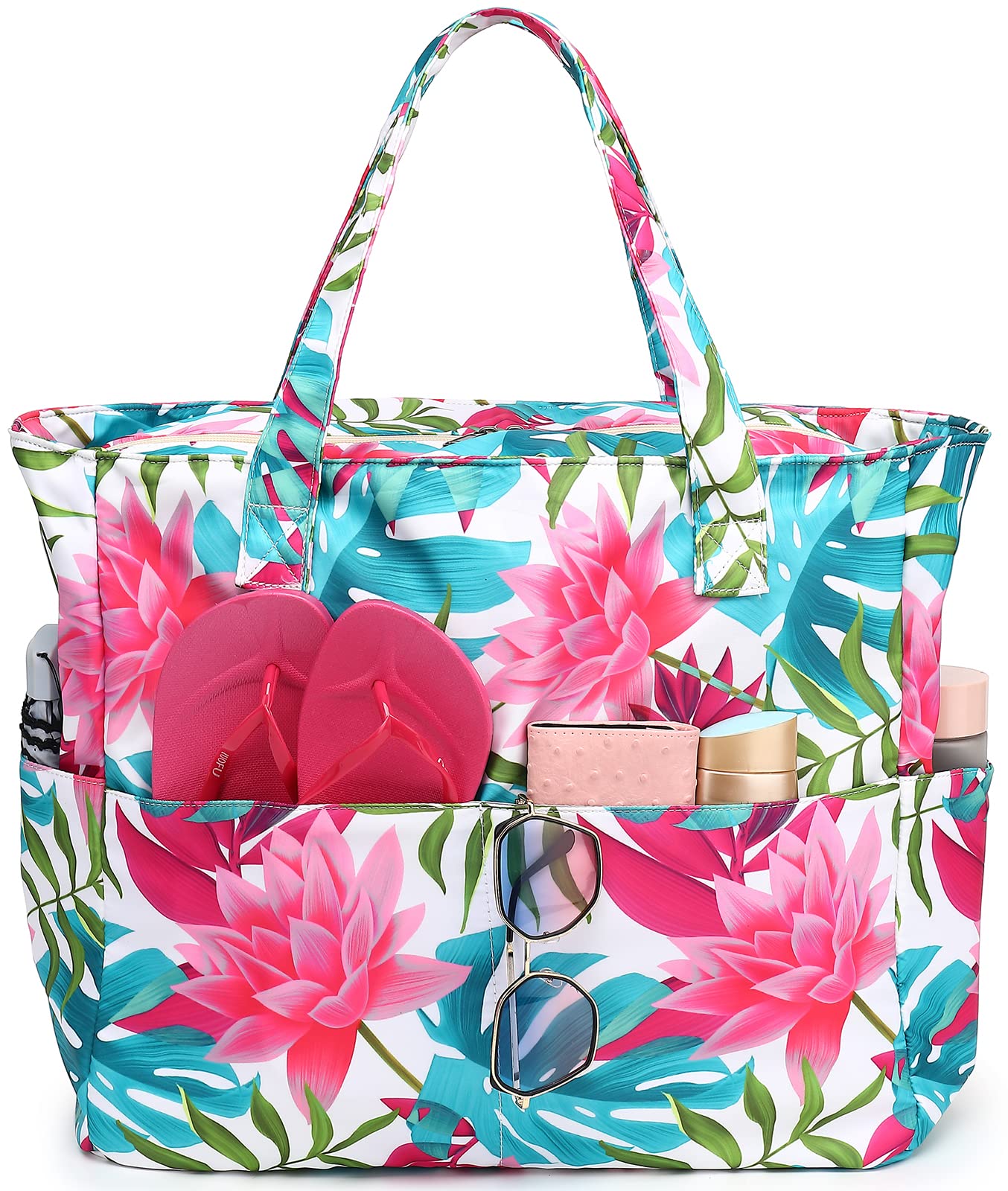 Bolsa De Playa Ledaou Impermeable Y Resistente A La Arena Para Mujer Lotus - Venta Internacional.