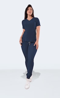 Foto 6 | Uniforme Médico Quirúrgico Dama Antifluido Azul Marino Sea Brazil