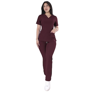 Foto 1 | Conjunto Quirúrgico Tinto para Mujer