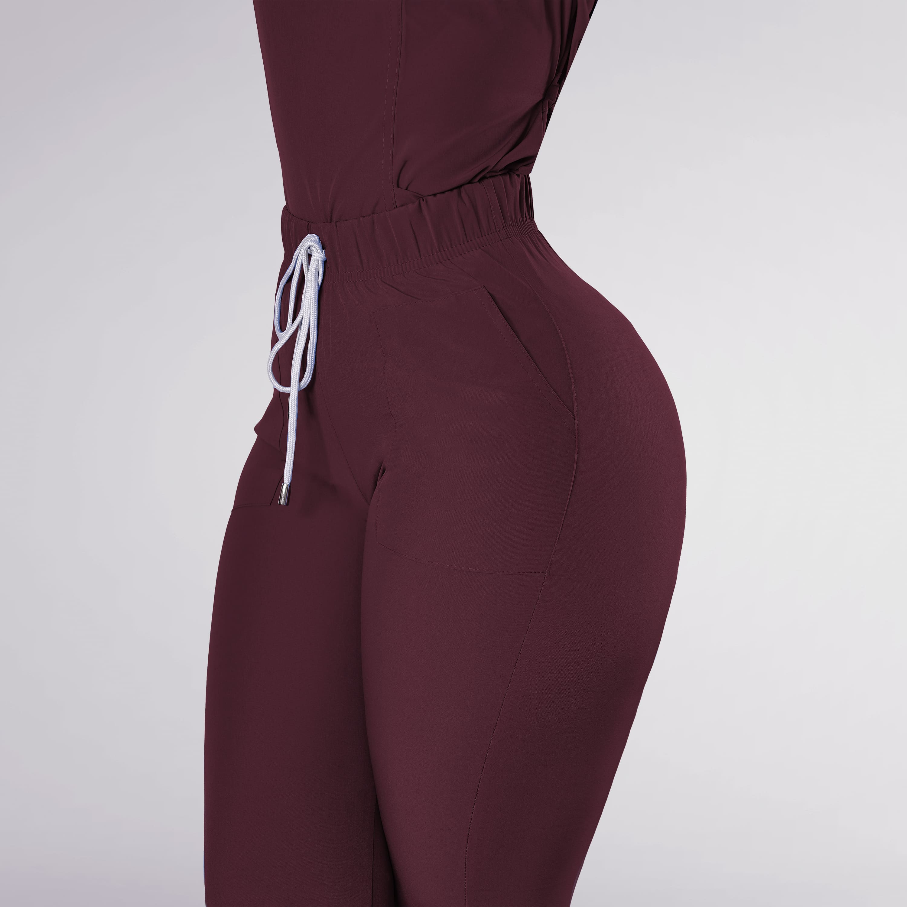 Foto 4 pulgar | Conjunto Quirúrgico Tinto para Mujer