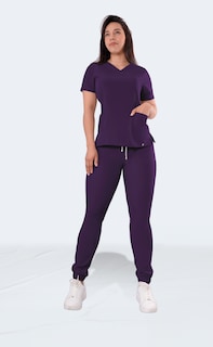 Foto 6 | Uniforme Médico Quirúrgico Sea Brazil Antifluido Morado para Dama