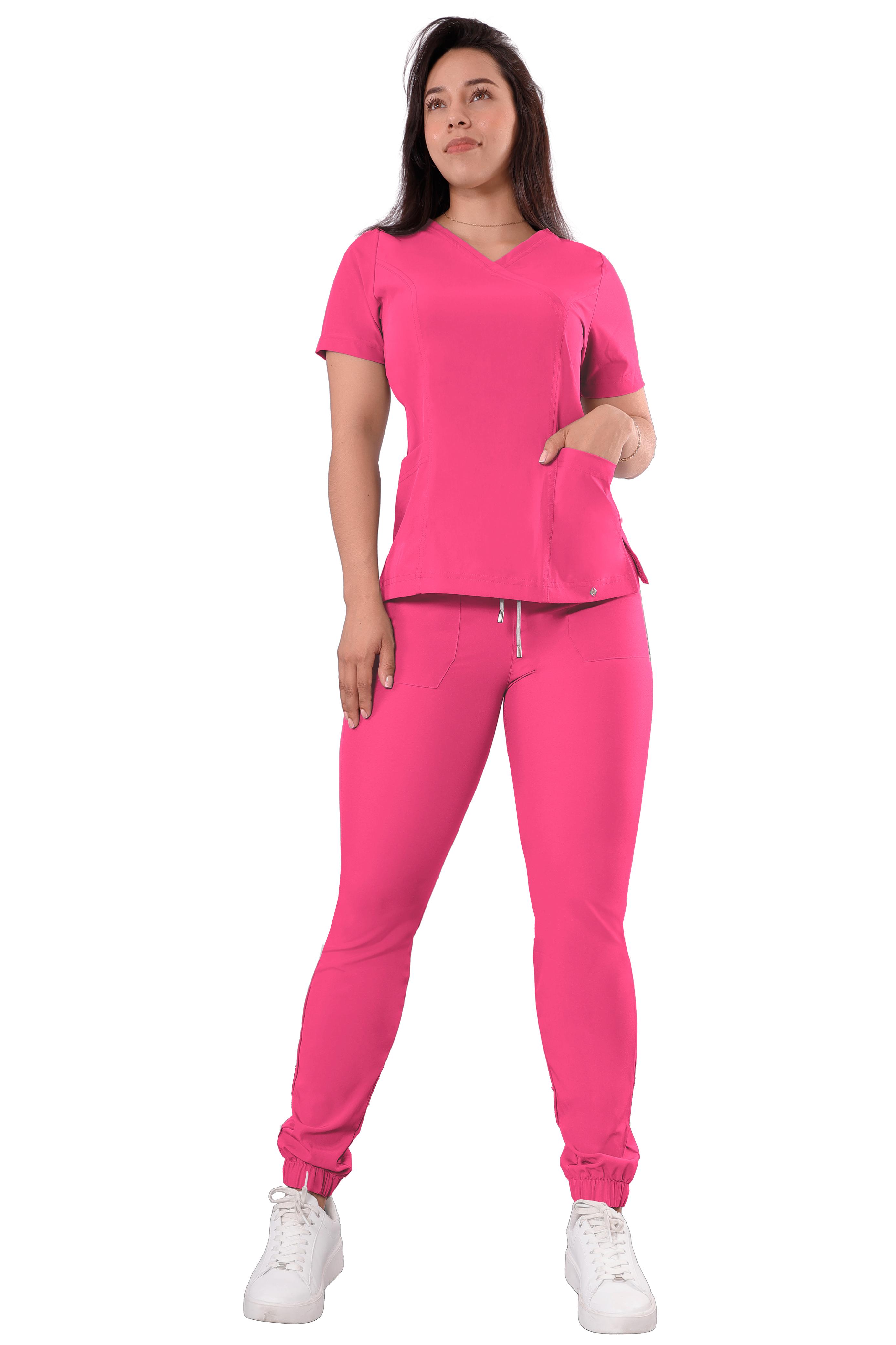 Foto 2 pulgar | Uniforme Médico Quirúrgico Sea Brazil Antifluido Rosa para Mujer