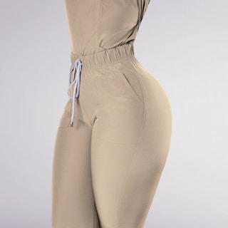Foto 3 | Conjunto Quirúrgico Beige para Mujer