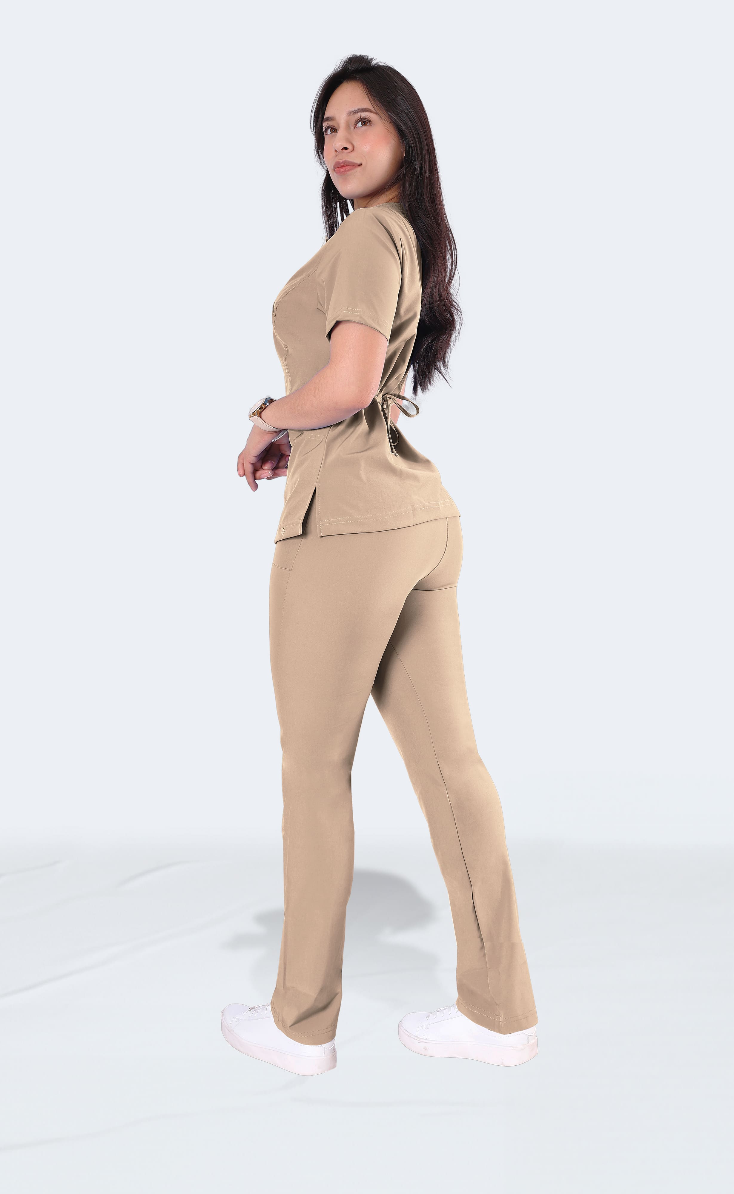 Foto 8 pulgar | Conjunto Quirúrgico Beige para Mujer