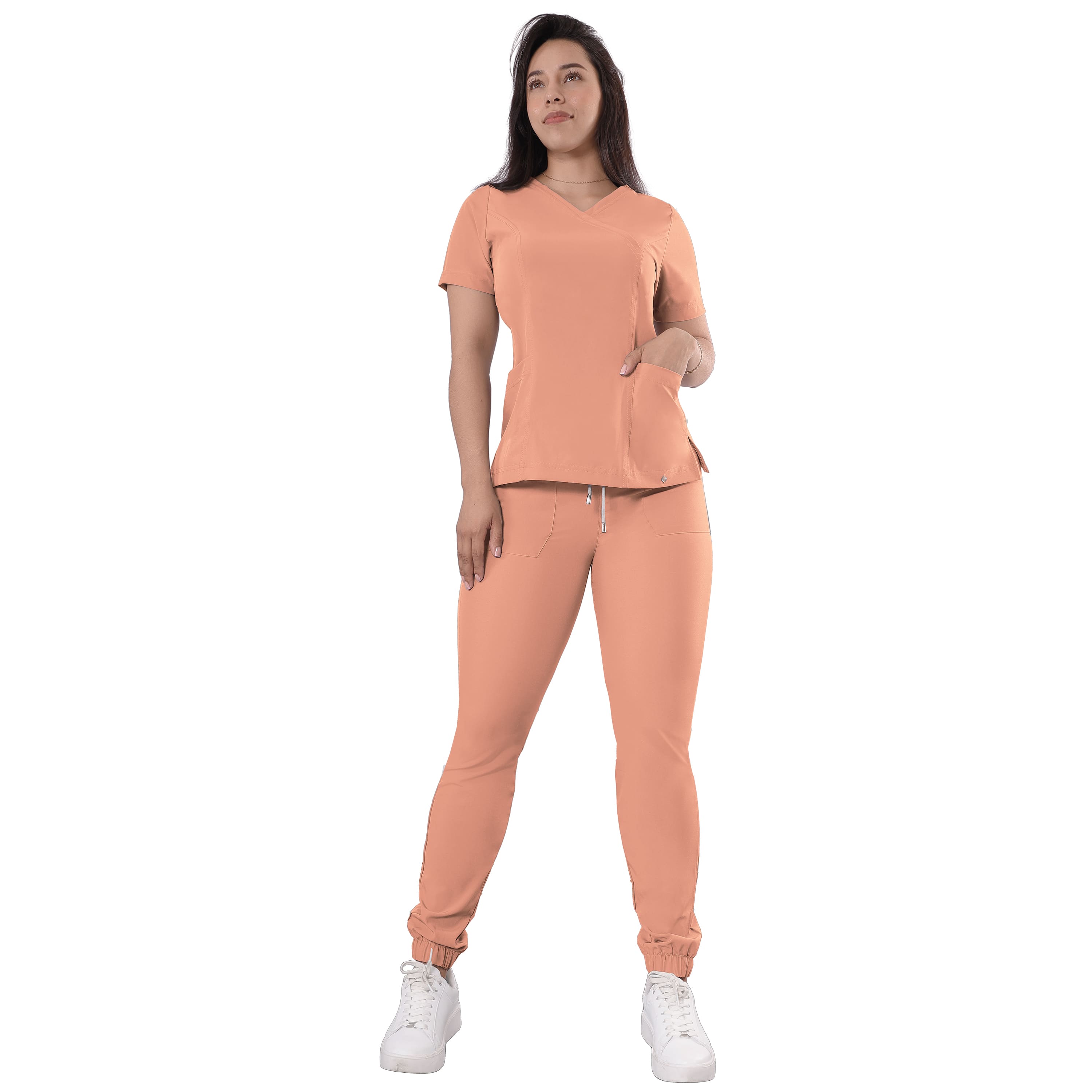 Foto 1 | Uniforme Médico Quirúrgico Sea Brazil Antifluido color Durazno para Dama