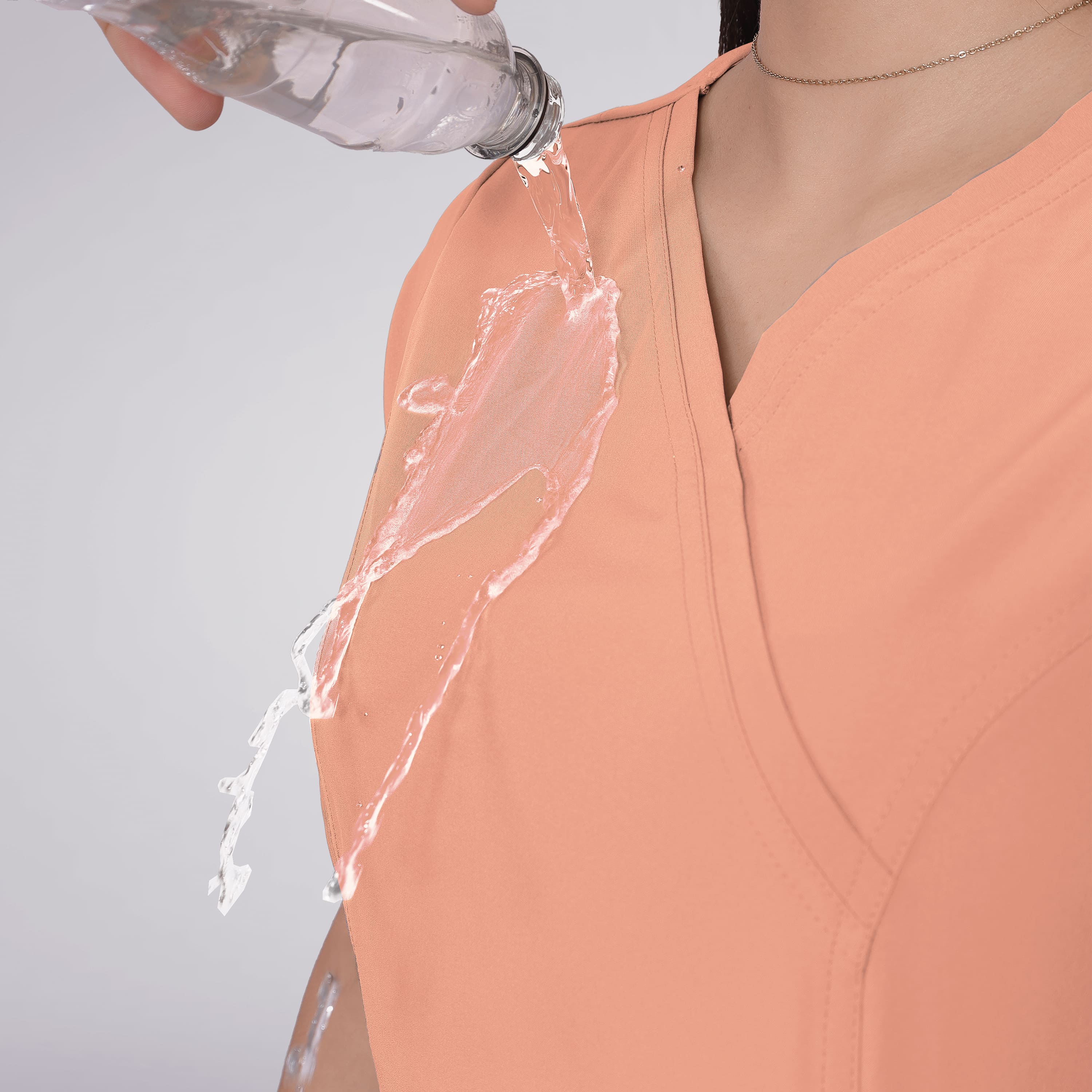 Foto 4 | Uniforme Médico Quirúrgico Sea Brazil Antifluido color Durazno para Dama