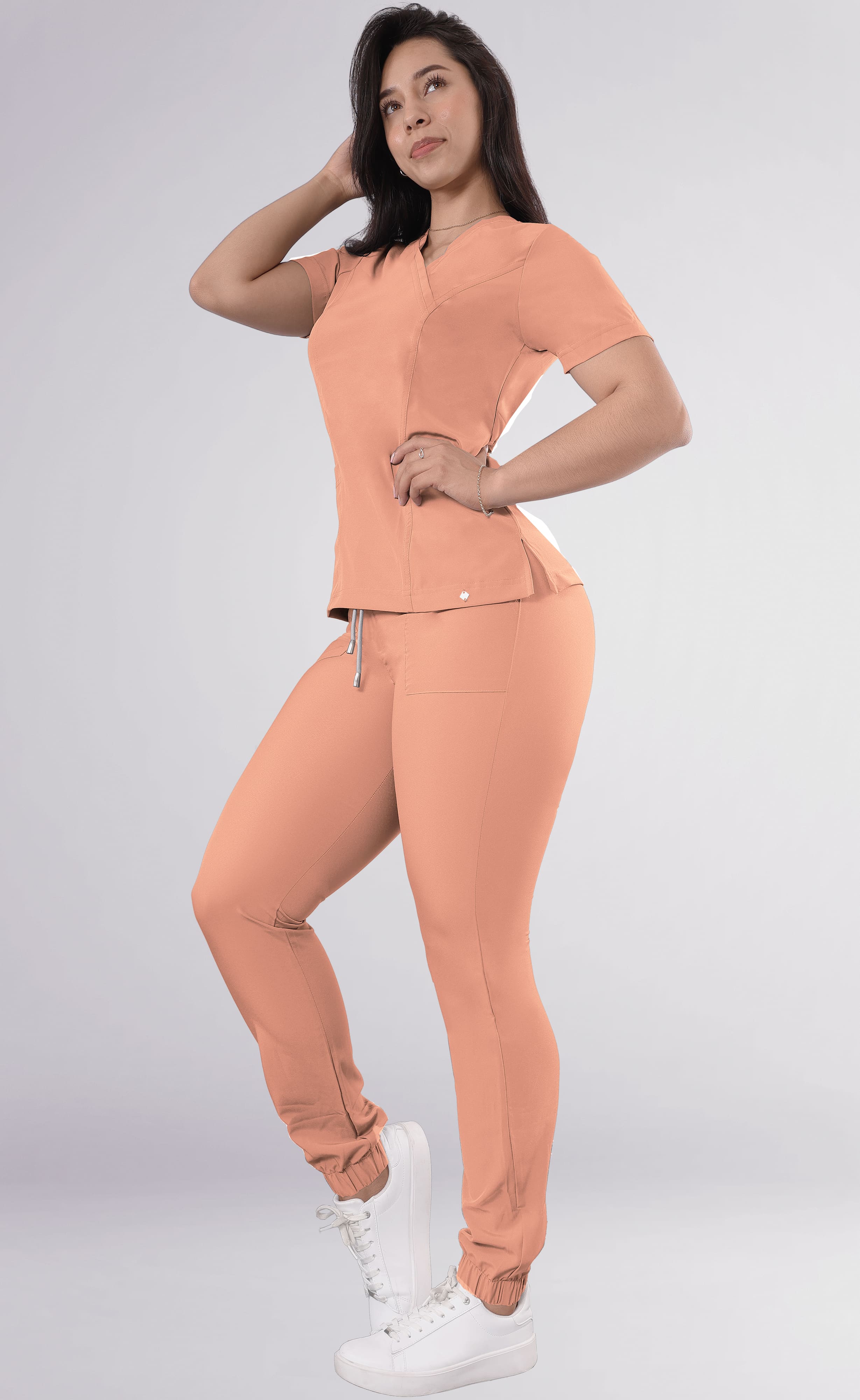 Foto 6 | Uniforme Médico Quirúrgico Sea Brazil Antifluido color Durazno para Dama