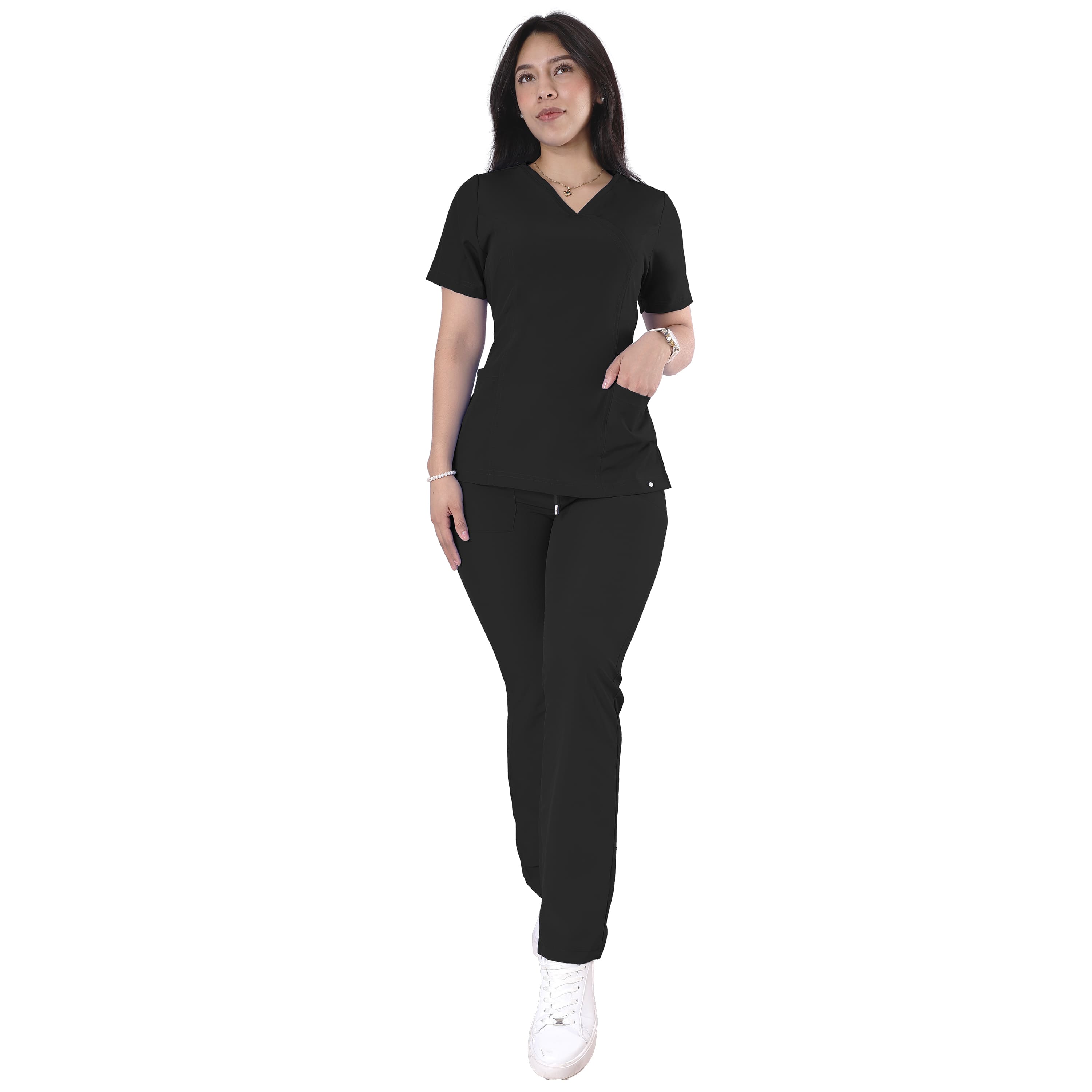 Foto 2 pulgar | Conjunto Quirúrgico Negros para Mujer