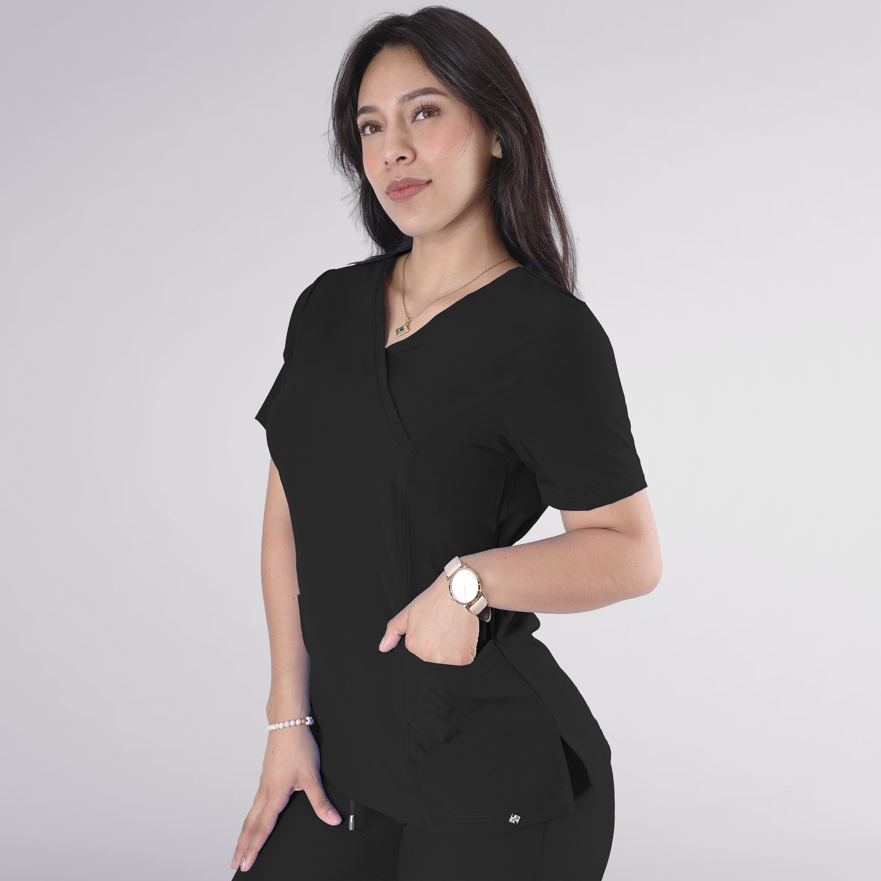 Foto 3 pulgar | Conjunto Quirúrgico Negros para Mujer