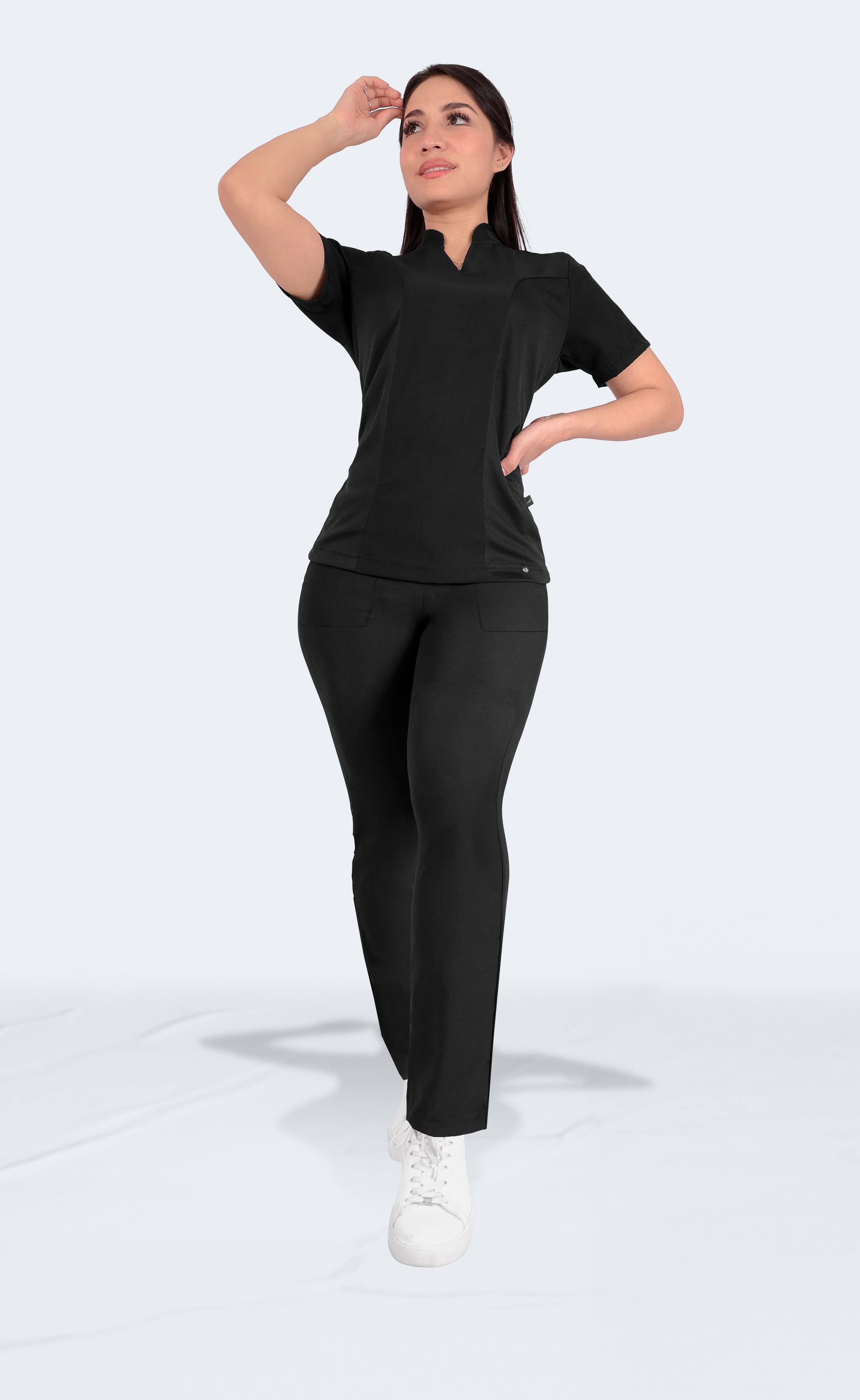 Foto 4 pulgar | Uniforme Quirúrgico Dama Conjunto 3 Pzs Negro Sea Brazil