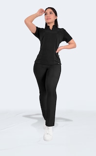 Foto 3 | Uniforme Quirúrgico Dama Conjunto 3 Pzs Negro Sea Brazil