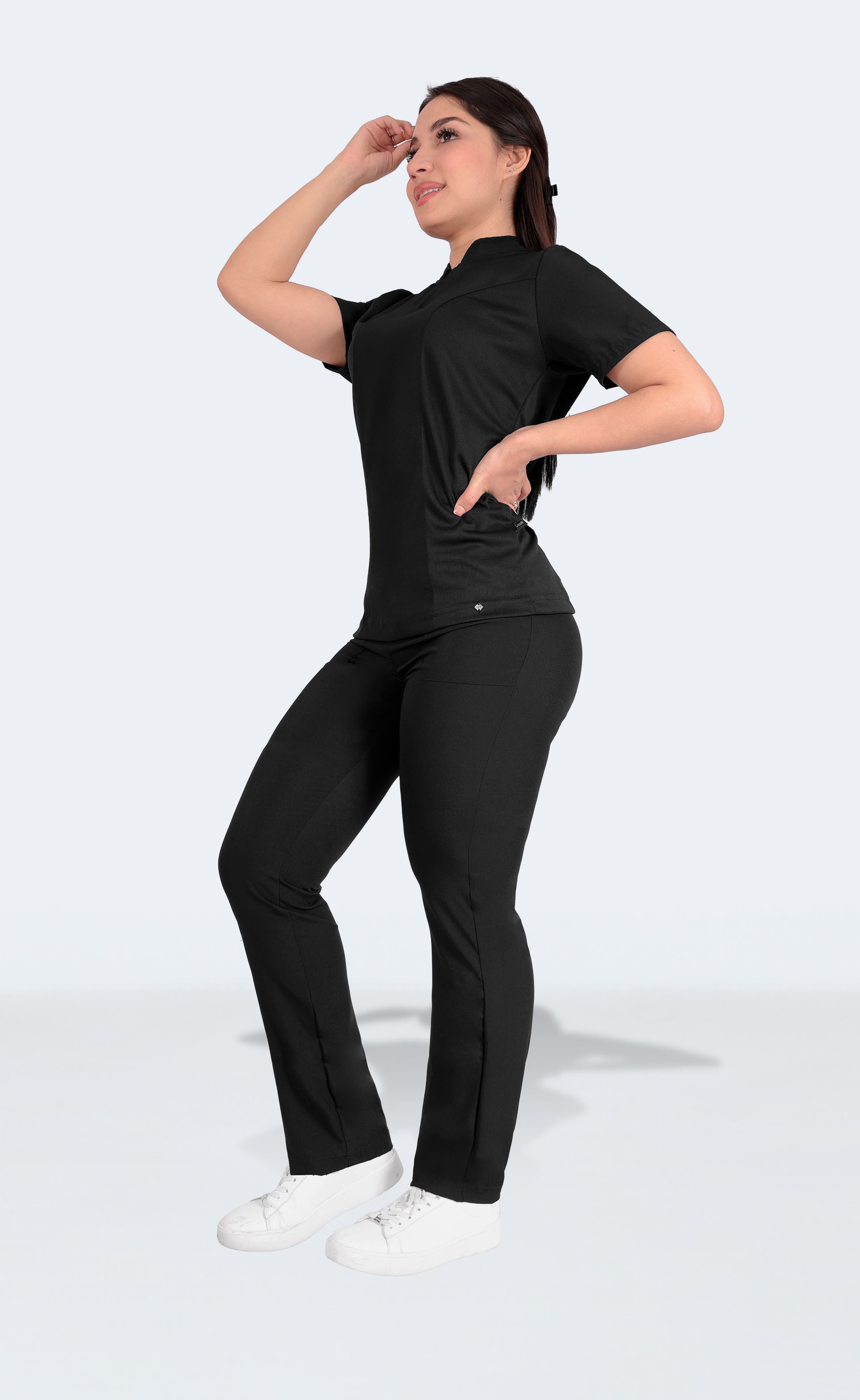 Foto 5 pulgar | Uniforme Quirúrgico Dama Conjunto 3 Pzs Negro Sea Brazil