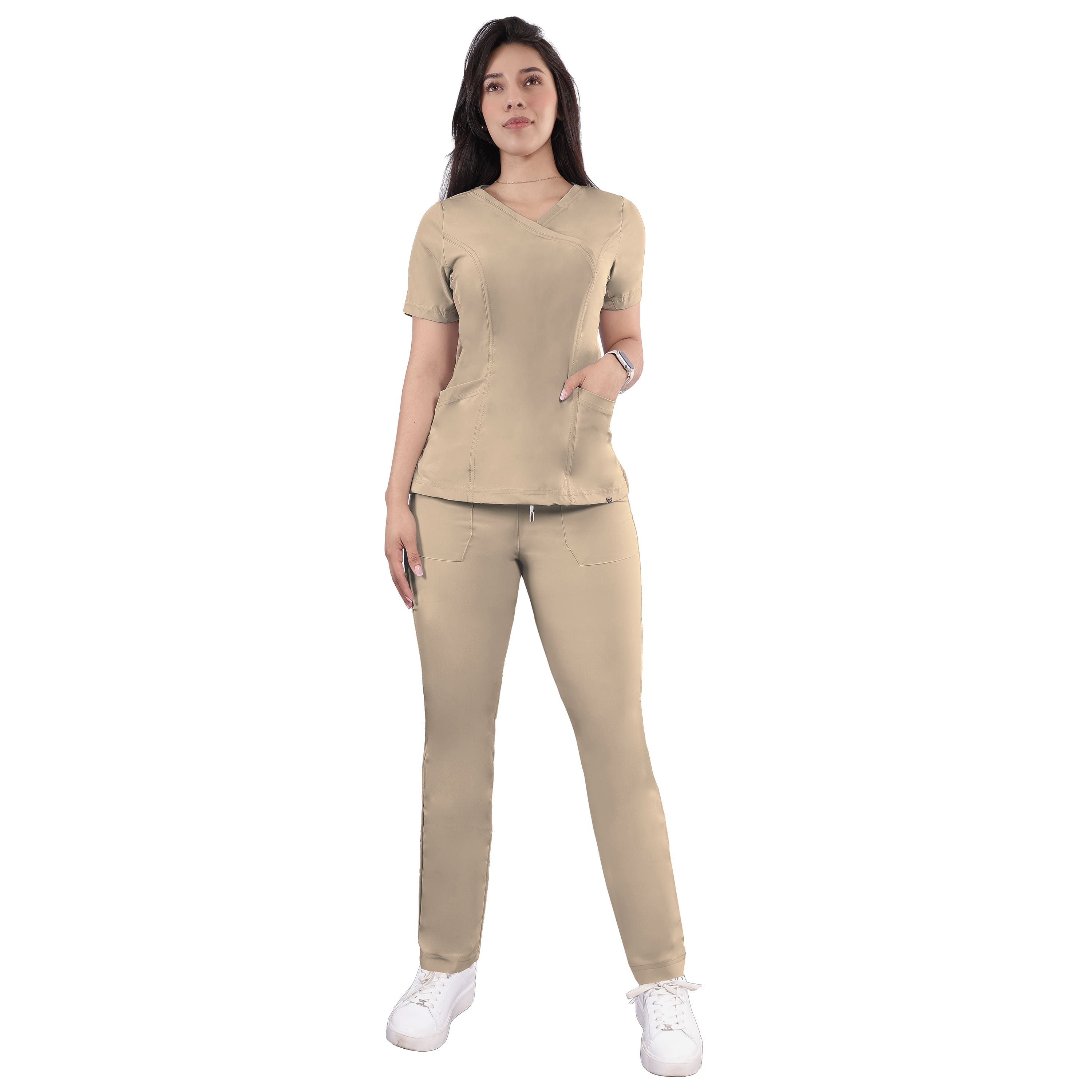 Foto 2 pulgar | Uniforme Quirúrgico Beige Anti-fluidos Dama Excelente Calidad Sea Brazil