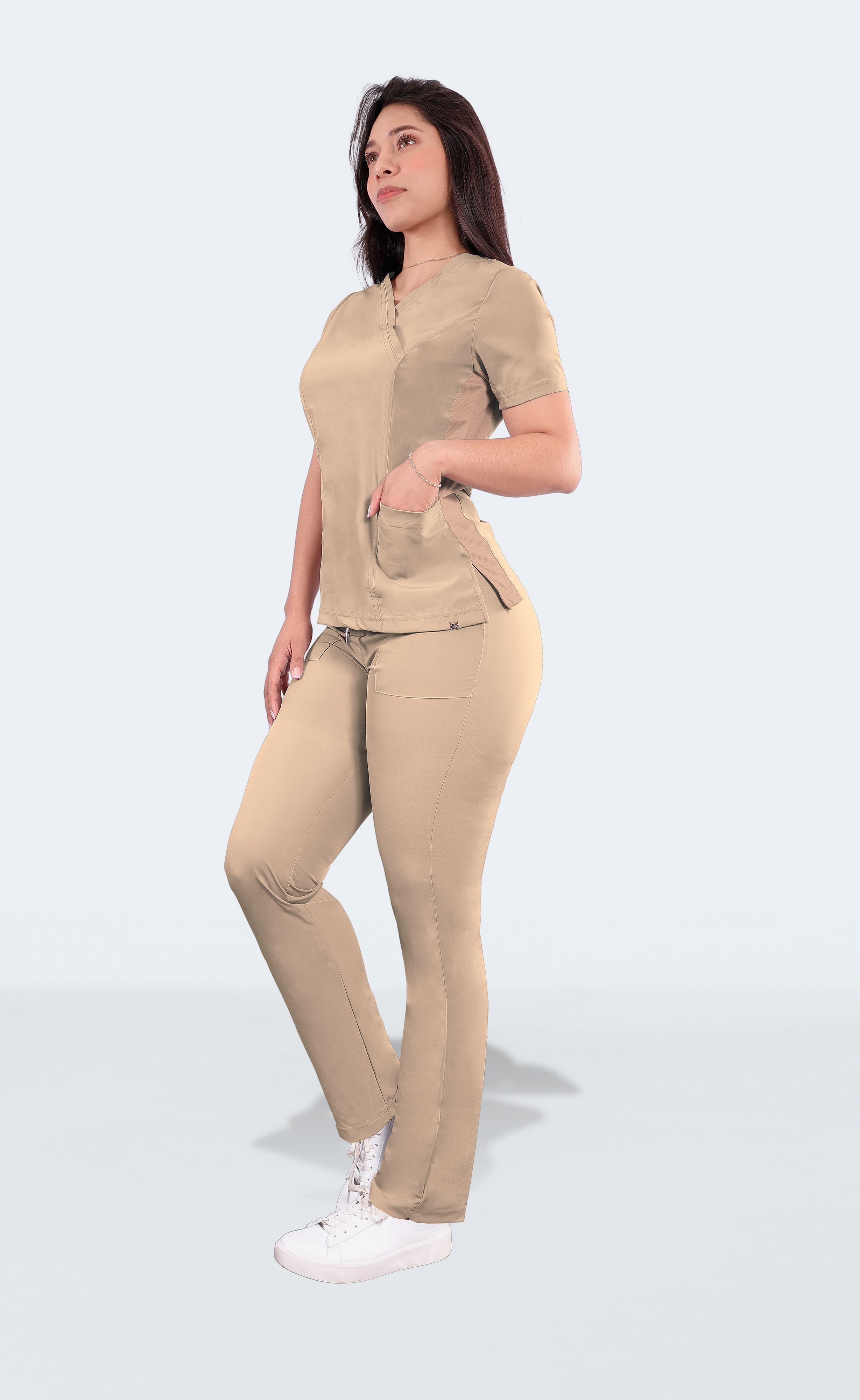 Foto 5 pulgar | Uniforme Quirúrgico Beige Anti-fluidos Dama Excelente Calidad Sea Brazil