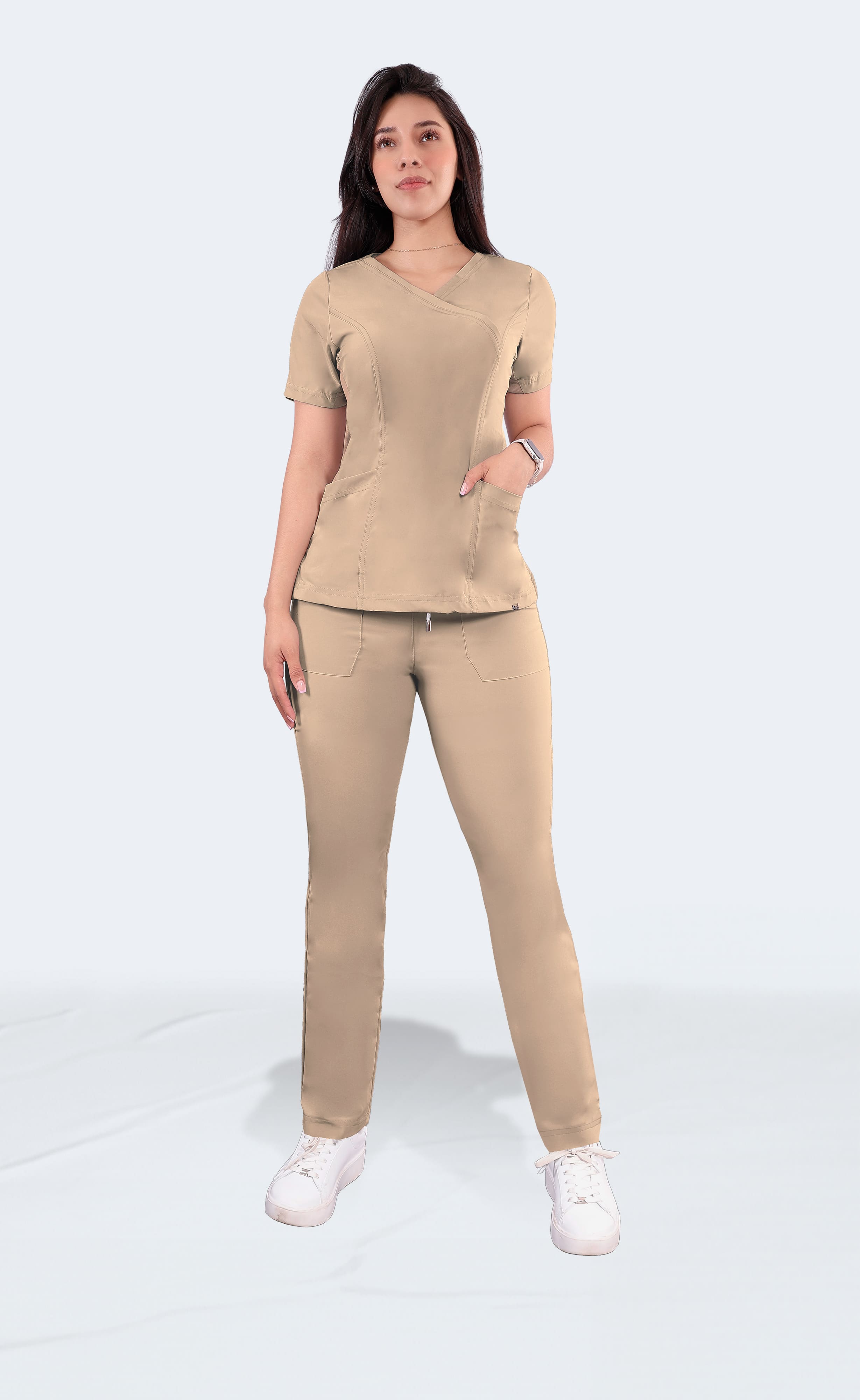 Foto 6 pulgar | Uniforme Quirúrgico Beige Anti-fluidos Dama Excelente Calidad Sea Brazil