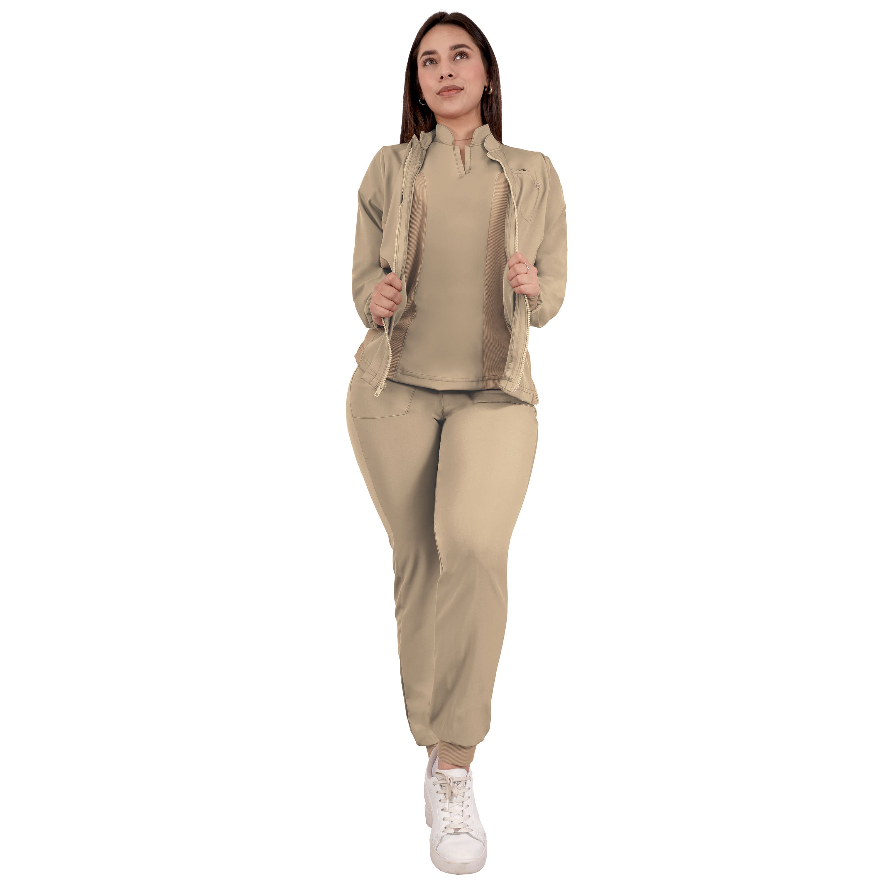 Foto 2 pulgar | Uniforme Quirúrgico Dama Conjunto 3 Pzs Beige Sea Brazil