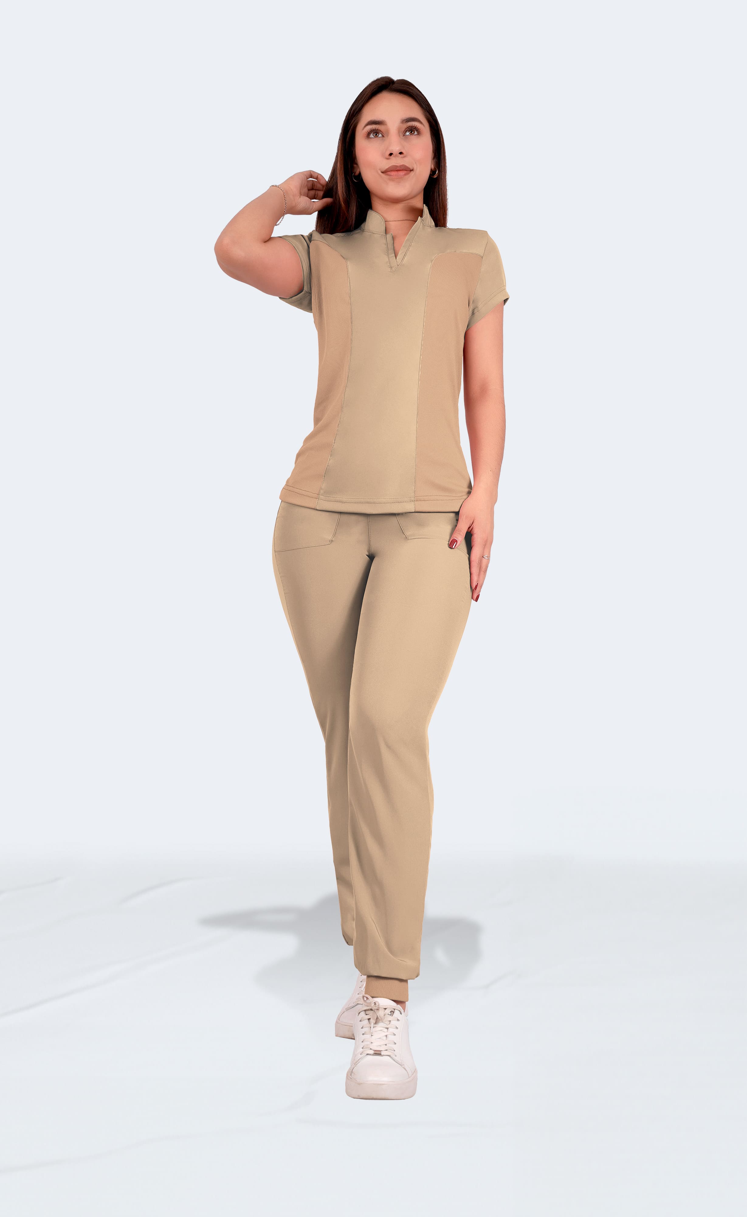 Foto 3 pulgar | Uniforme Quirúrgico Dama Conjunto 3 Pzs Beige Sea Brazil
