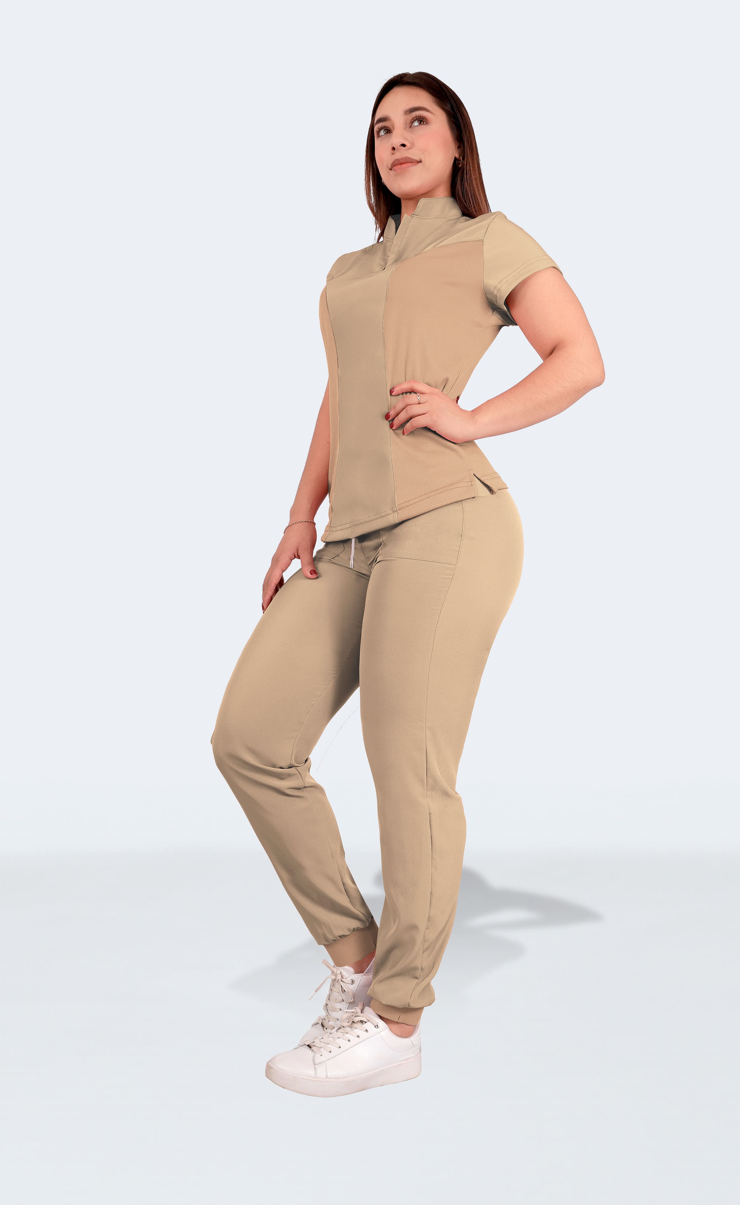 Foto 6 | Uniforme Quirúrgico Dama Conjunto 3 Pzs Beige Sea Brazil
