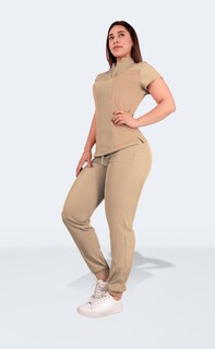 Foto 6 | Uniforme Quirúrgico Dama Conjunto 3 Pzs Beige Sea Brazil
