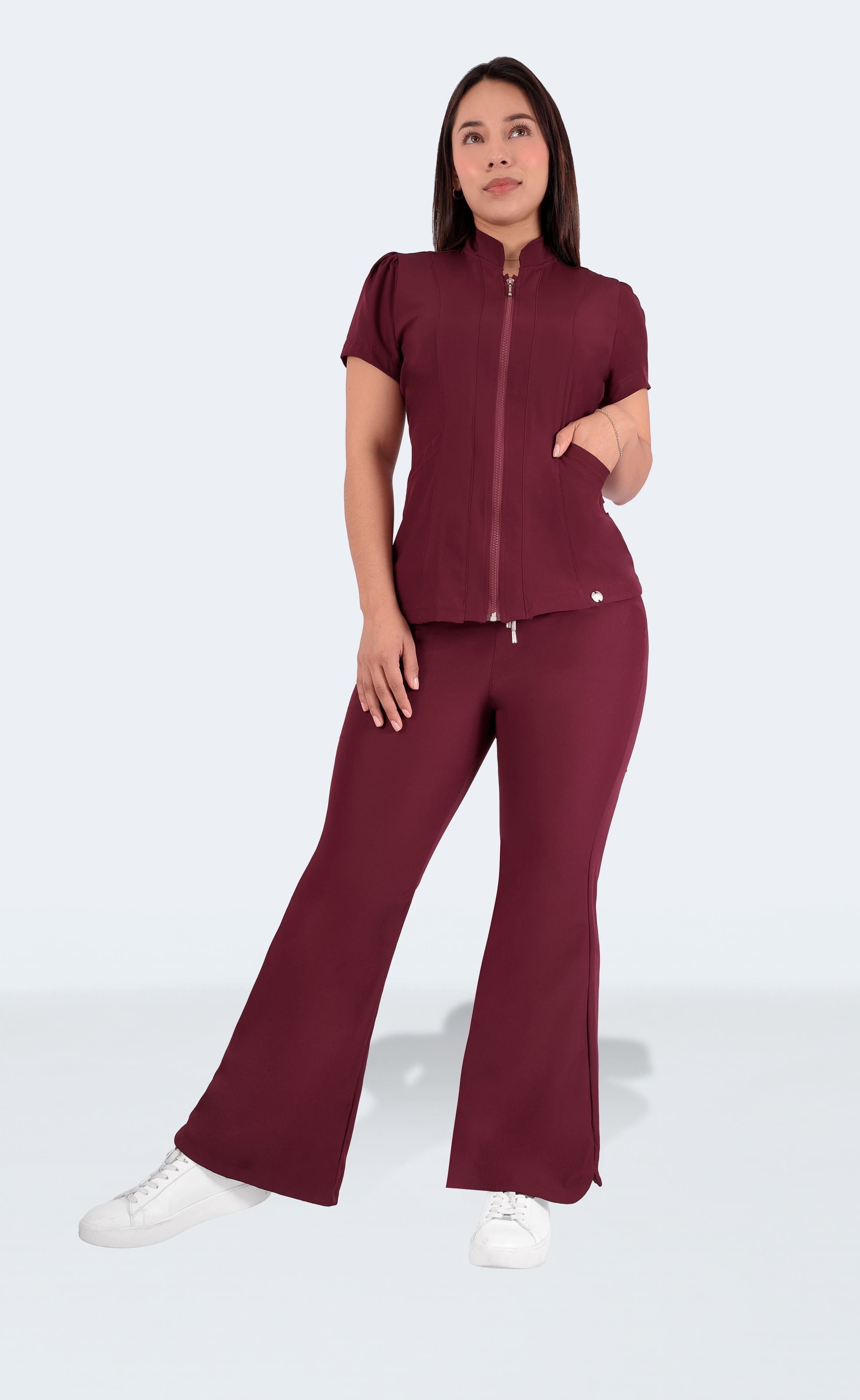 Foto 4 pulgar | Conjunto Quirúrgico Antifluidos Vino Para Mujer Sea Brazil